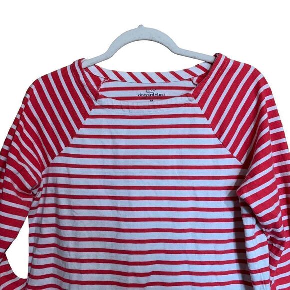 Vineyard Vines Womens Size Medium Multicolor Stripe Elbow Patch Blouse - Picture 2 of 5